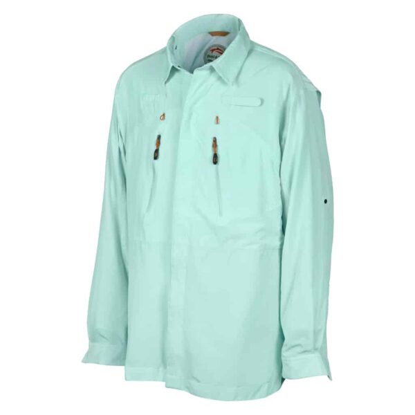 Chemise ultra light stretch 2 poches turquoise