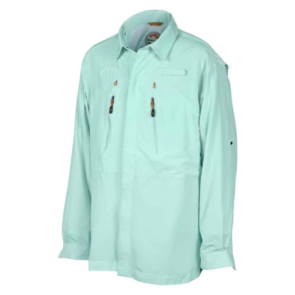 Ultra light stretch 2-pocket turquoise shirt