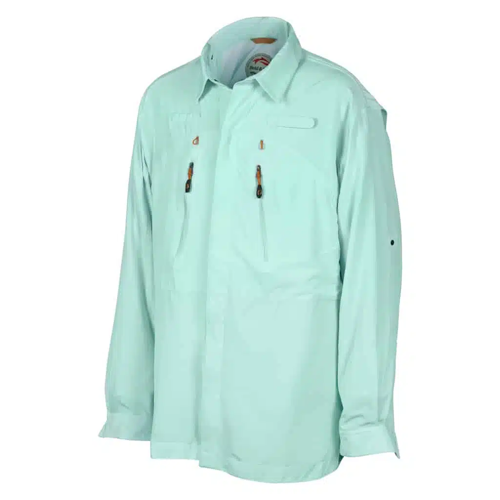Chemise ultra light stretch 2 poches turquoise