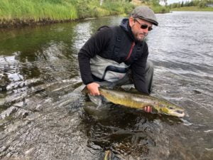Waders respirant en action dans l'eau