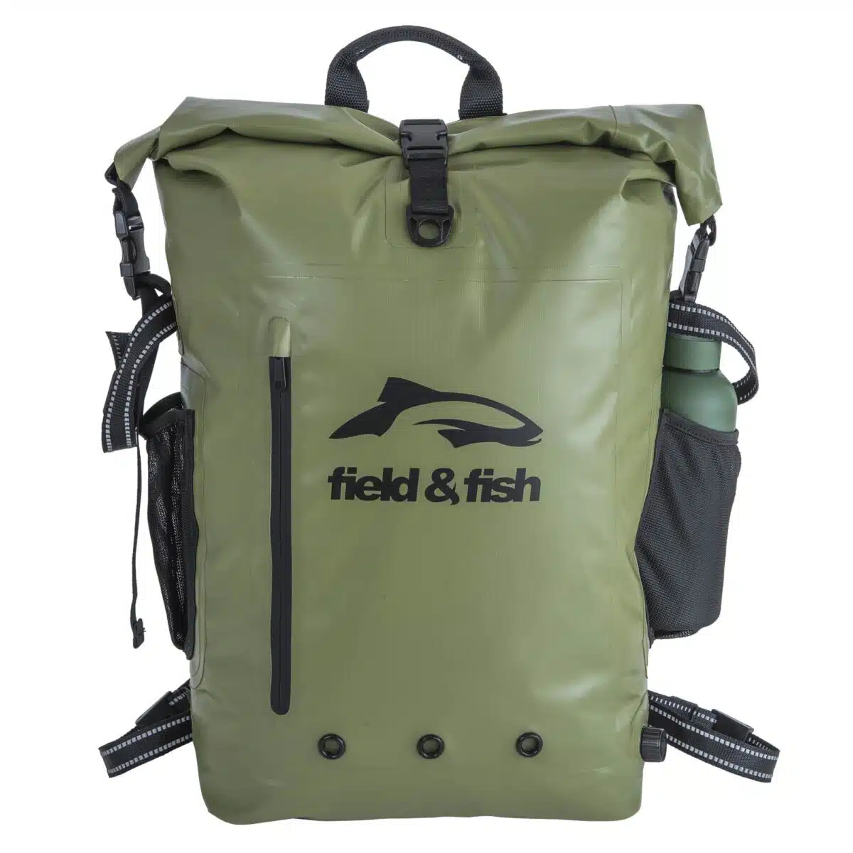 40L waterproof backpack with water bottle front closure